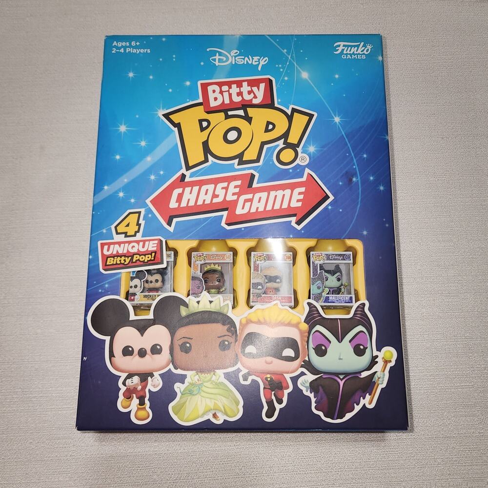 Disney bitty pop chase game with 4 unique bitty pop